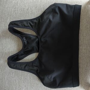 Large Moving Comfort Black Sports Bra Athletic Athleisure Wireless